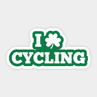 I LOVE CYCLING - CYCLING T-SHIRT / CYCLING GIFTS / ST PATRICKS DAY GIFTS / GIFTS FOR HIM / GIFTS FOR HER / CYCLIST GIFTS Sticker